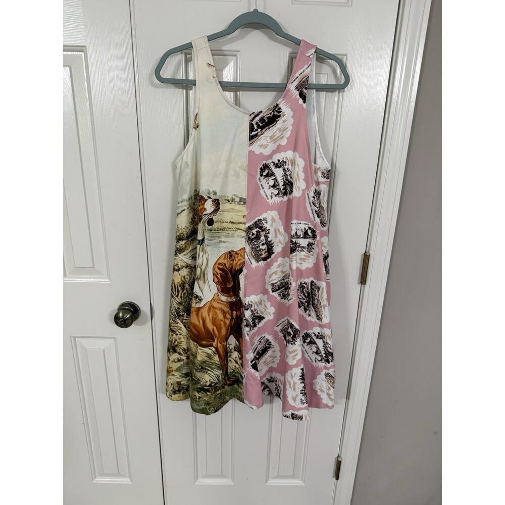 Maeve Anthropologie Keiko Mini Dress Hunting Dog Beagle L New With Tags - Picture 2 of 8